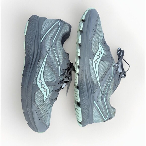 Saucony Grid Cohesion Tr11 Womens Sneakers 7 Running Shoes Gray/Mint Green - Picture 6 of 9